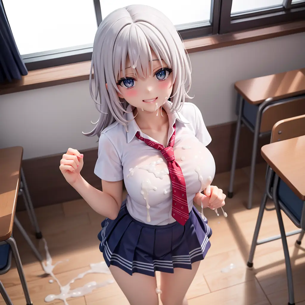 女子高生フィギュアに精子をぶっかけているAI写真8枚目