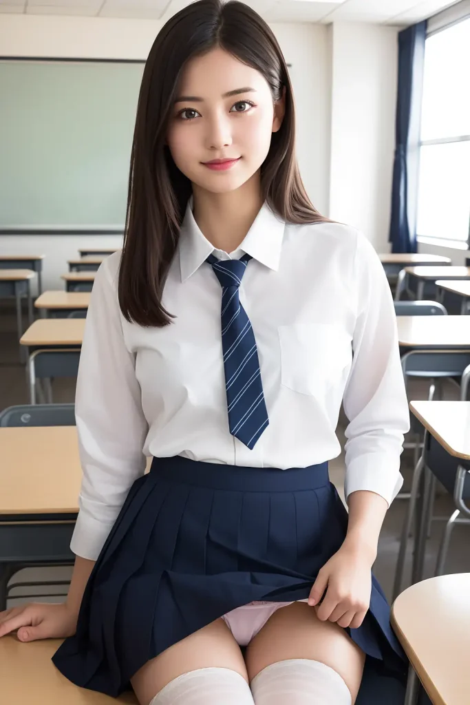 女子高生のパンチラAI写真13枚目