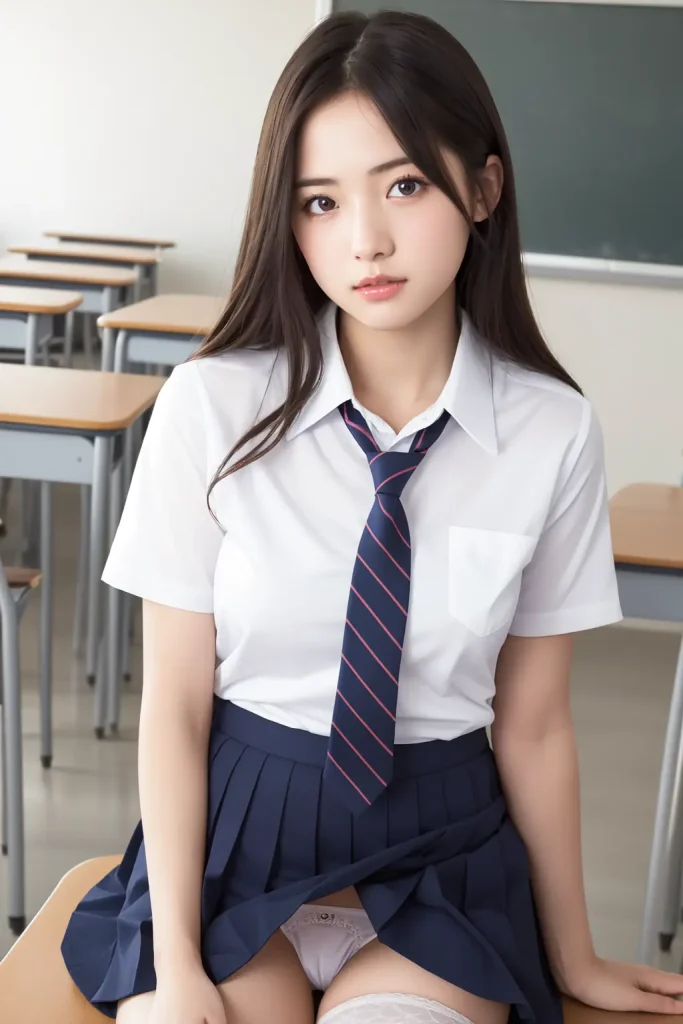 女子高生のパンチラAI写真18枚目