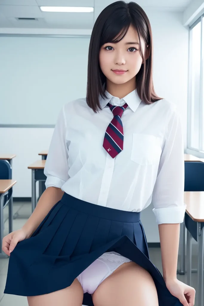 女子高生のパンチラAI写真19枚目