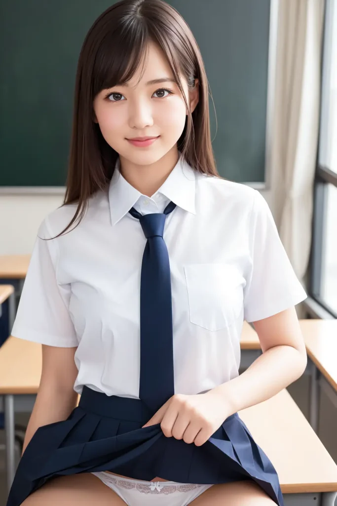 女子高生のパンチラAI写真20枚目