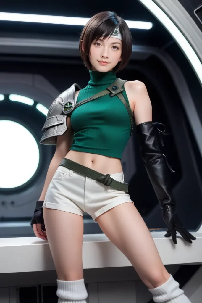 FF7ユフィコスプレのヌードグラビアAIエロ画像8枚目