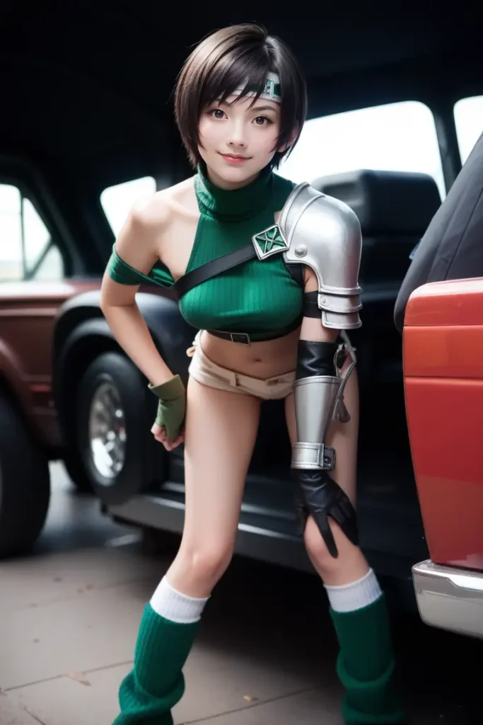 FF7ユフィコスプレのヌードグラビアAIエロ画像13枚目