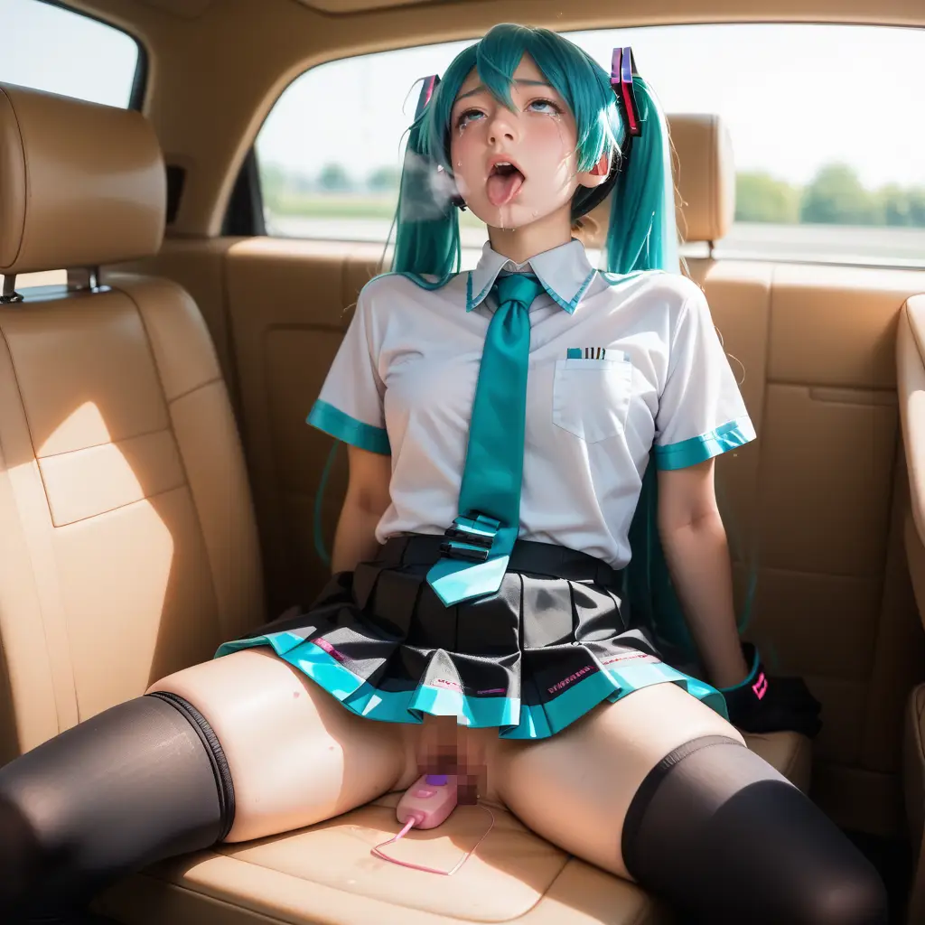 初音ミクのコスプレお姉さんがオナニーするAIエロ画像17枚目