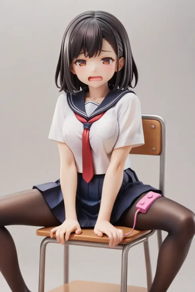 オナニーしている女子高生フィギュアのAIエロ画像5枚目