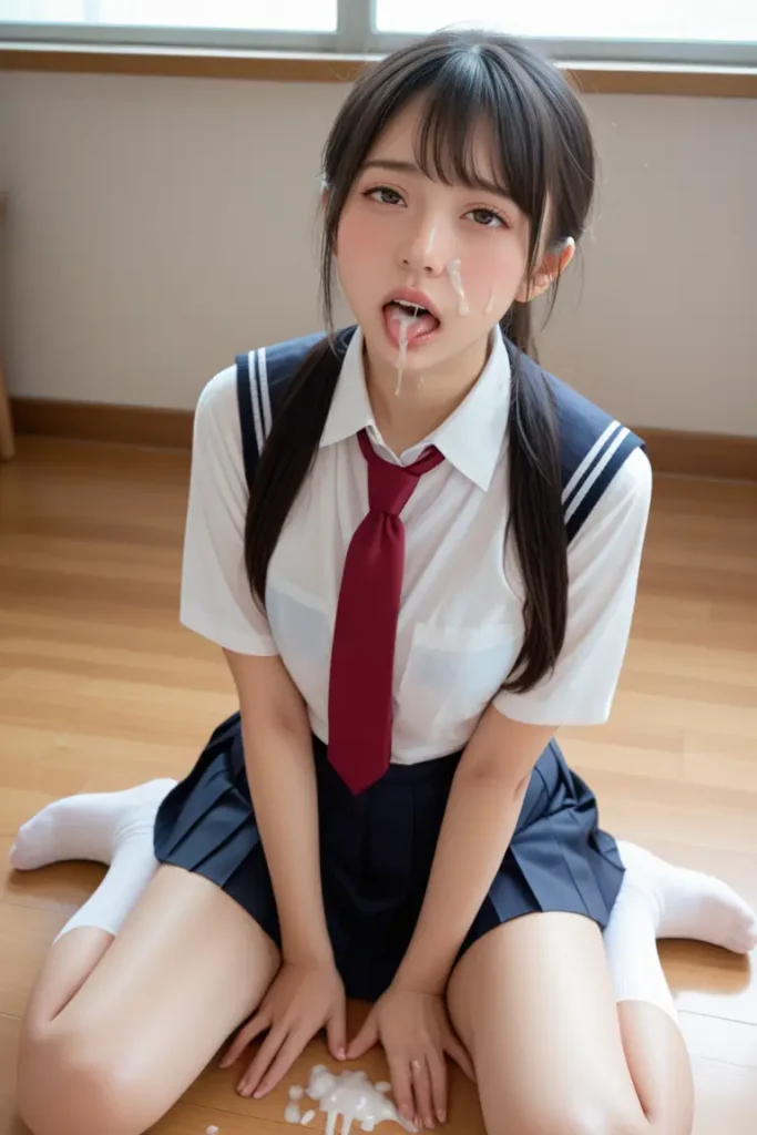 女子高生のお顔にザーメンぶっかけるAIエロ画像57枚目