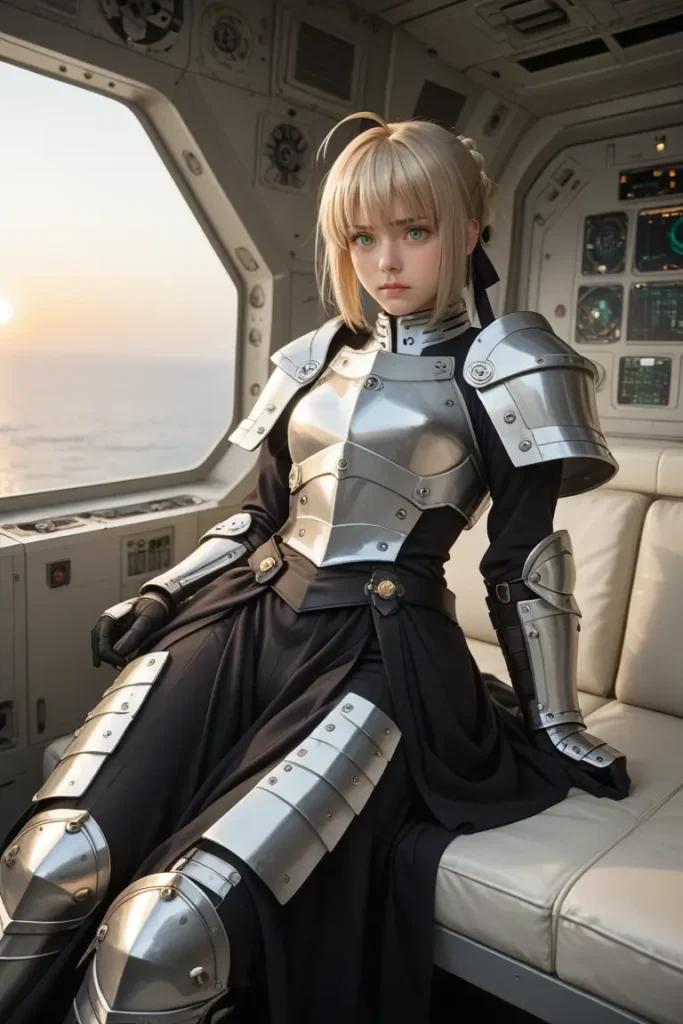 Fateに登場するセイバーのコスプレしたお姉さんのヌードグラビアAIエロ画像14枚目