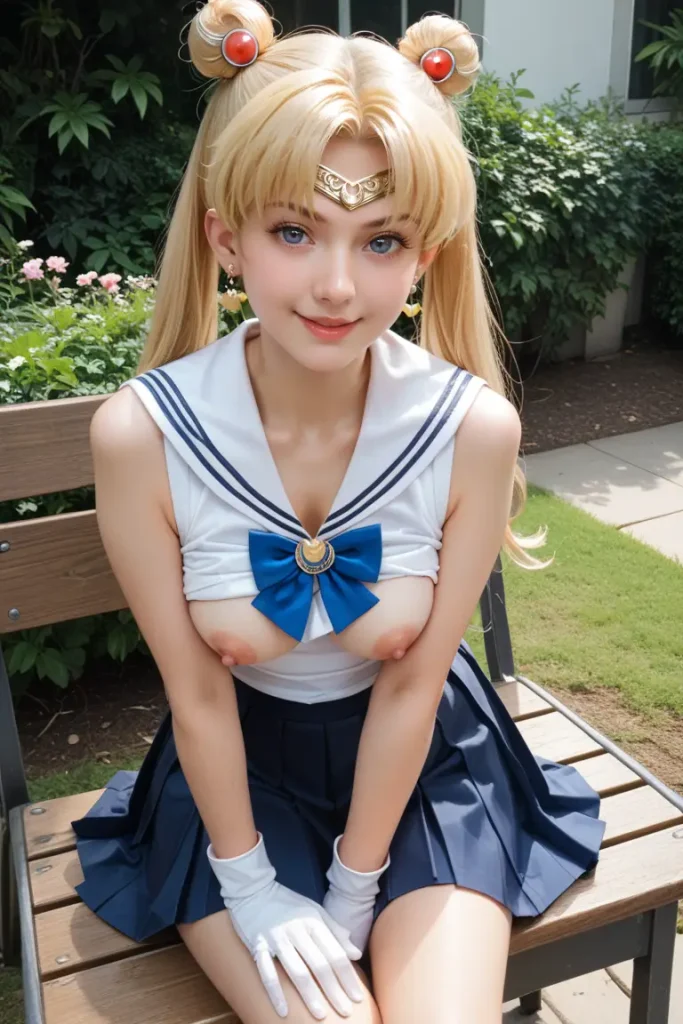 セーラームーンのコスプレしたお姉さんのヌードグラビアAIエロ画像47枚目