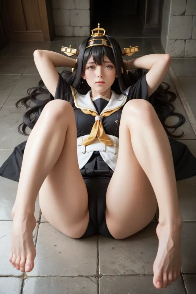 艦これ金剛のコスプレしたお姉さんのヌードグラビアAIエロ画像7枚目