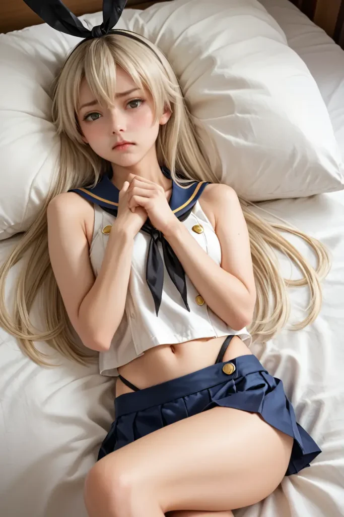 艦これの島風コスプレたお姉さんのヌードグラビアAIエロ画像22枚目