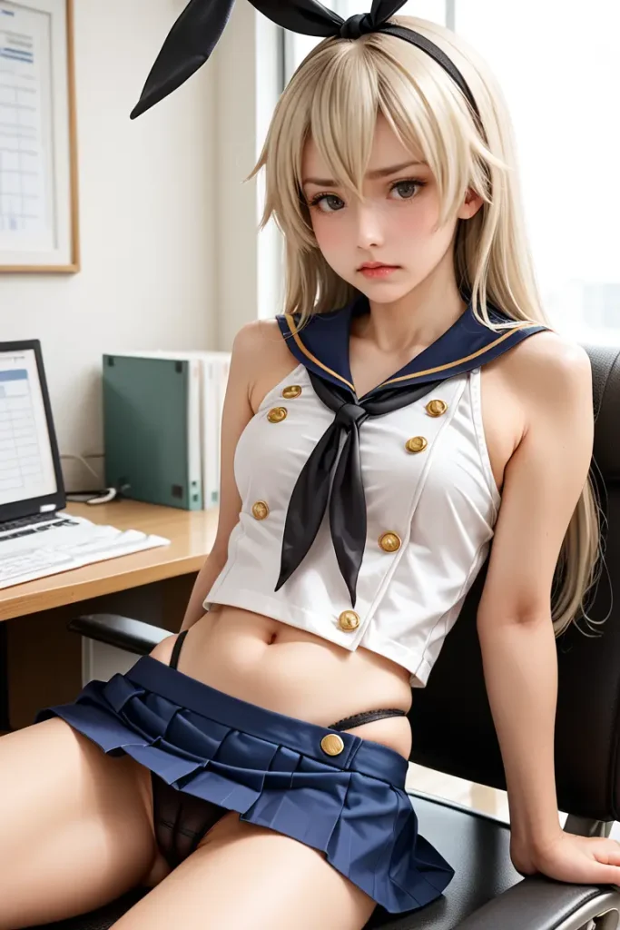 艦これの島風コスプレたお姉さんのヌードグラビアAIエロ画像26枚目