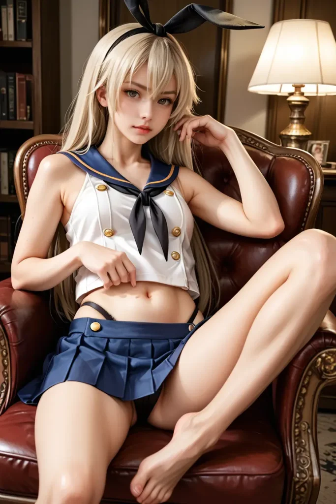 艦これの島風コスプレたお姉さんのヌードグラビアAIエロ画像38枚目