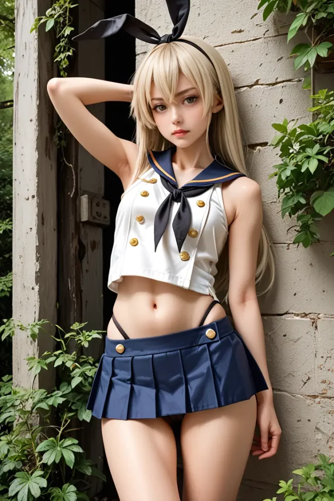 艦これの島風コスプレたお姉さんのヌードグラビアAIエロ画像42枚目