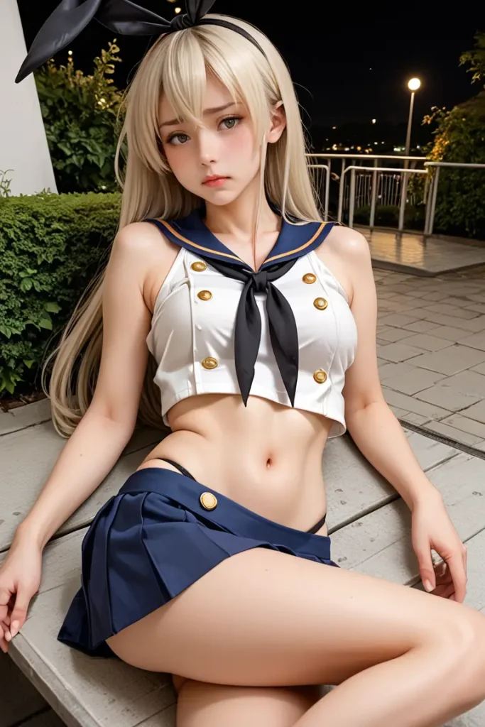 艦これの島風コスプレたお姉さんのヌードグラビアAIエロ画像62枚目