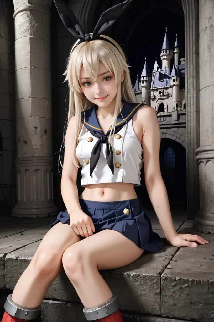 艦これの島風コスプレたお姉さんのヌードグラビアAIエロ画像70枚目