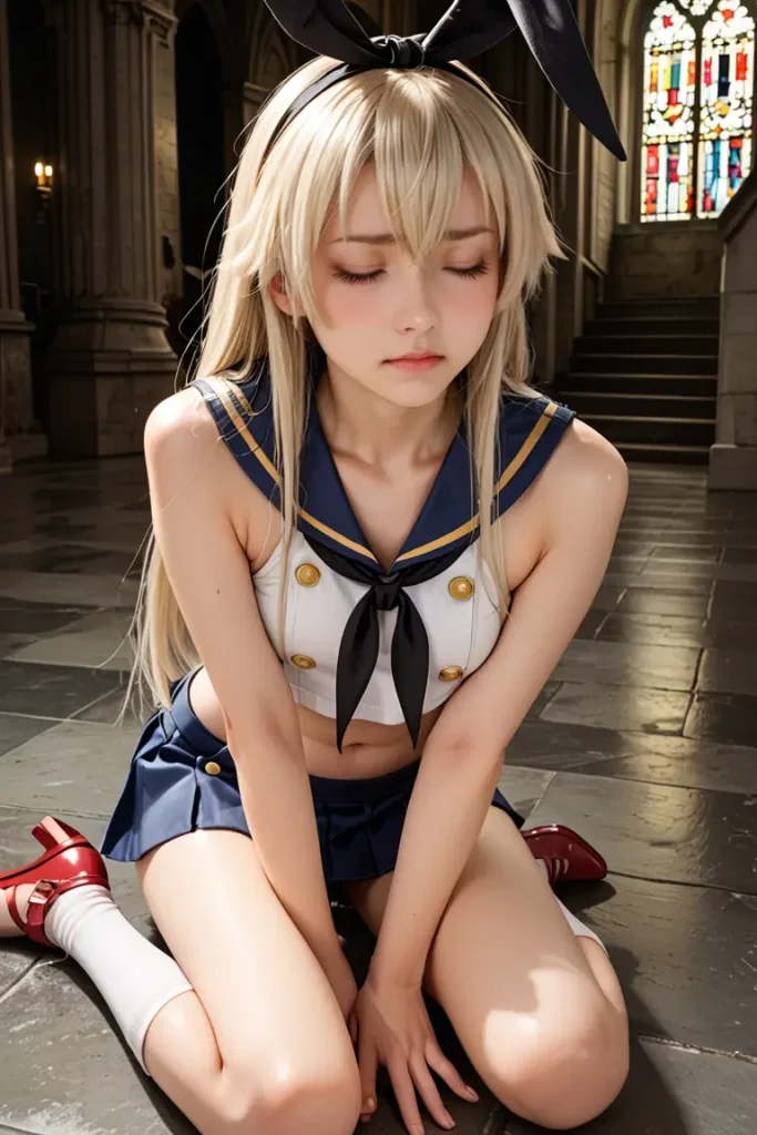 艦これの島風コスプレたお姉さんのヌードグラビアAIエロ画像72枚目