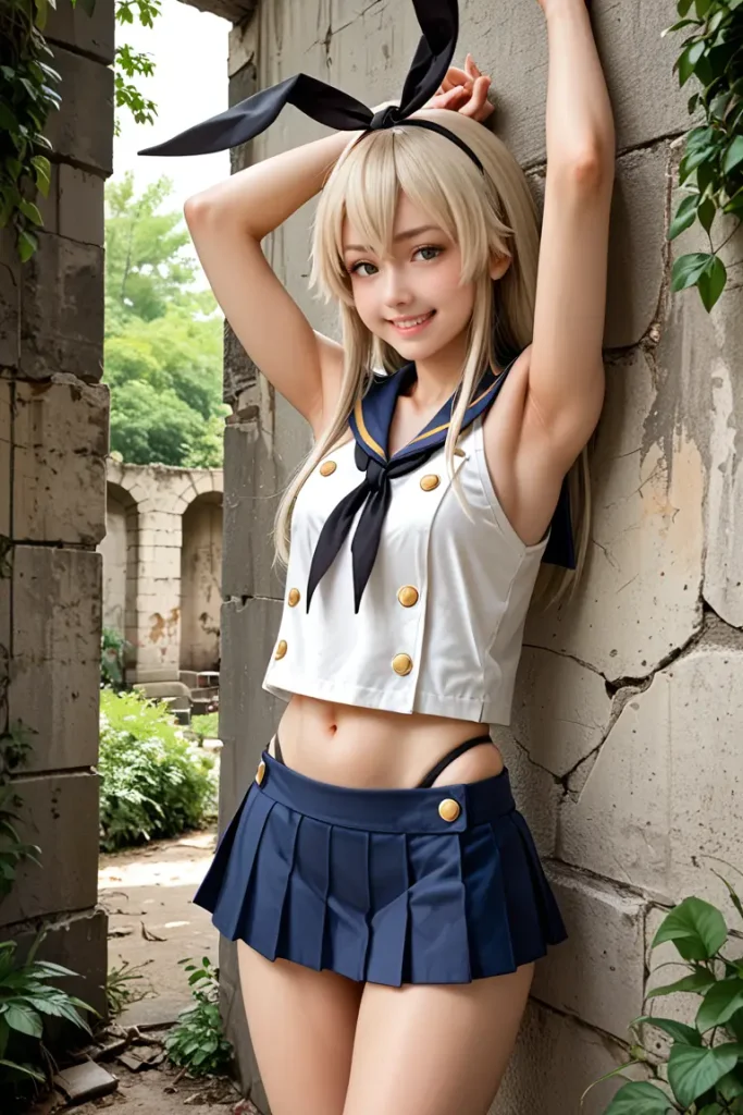 艦これの島風コスプレたお姉さんのヌードグラビアAIエロ画像89枚目