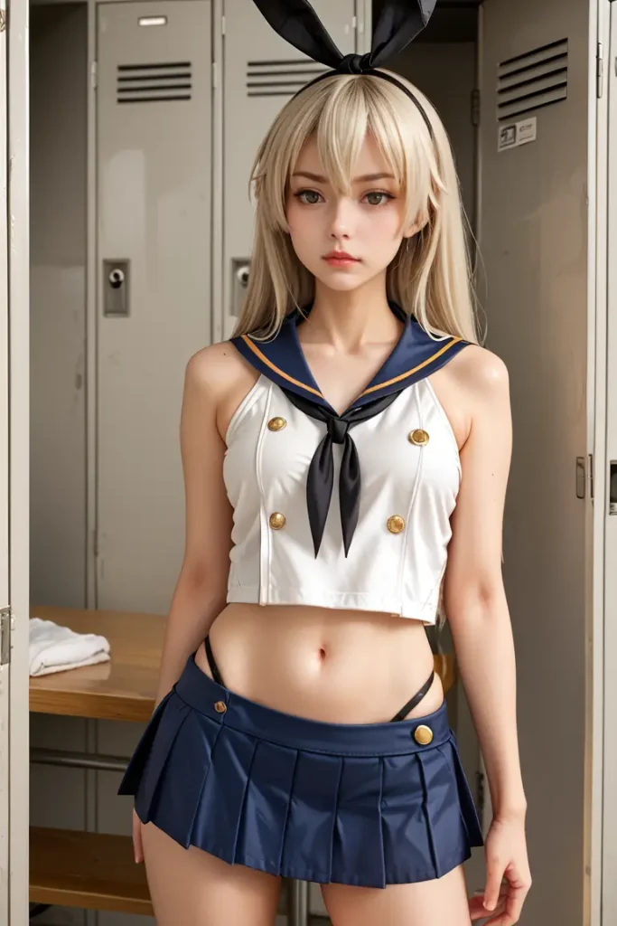 艦これの島風コスプレたお姉さんのヌードグラビアAIエロ画像95枚目