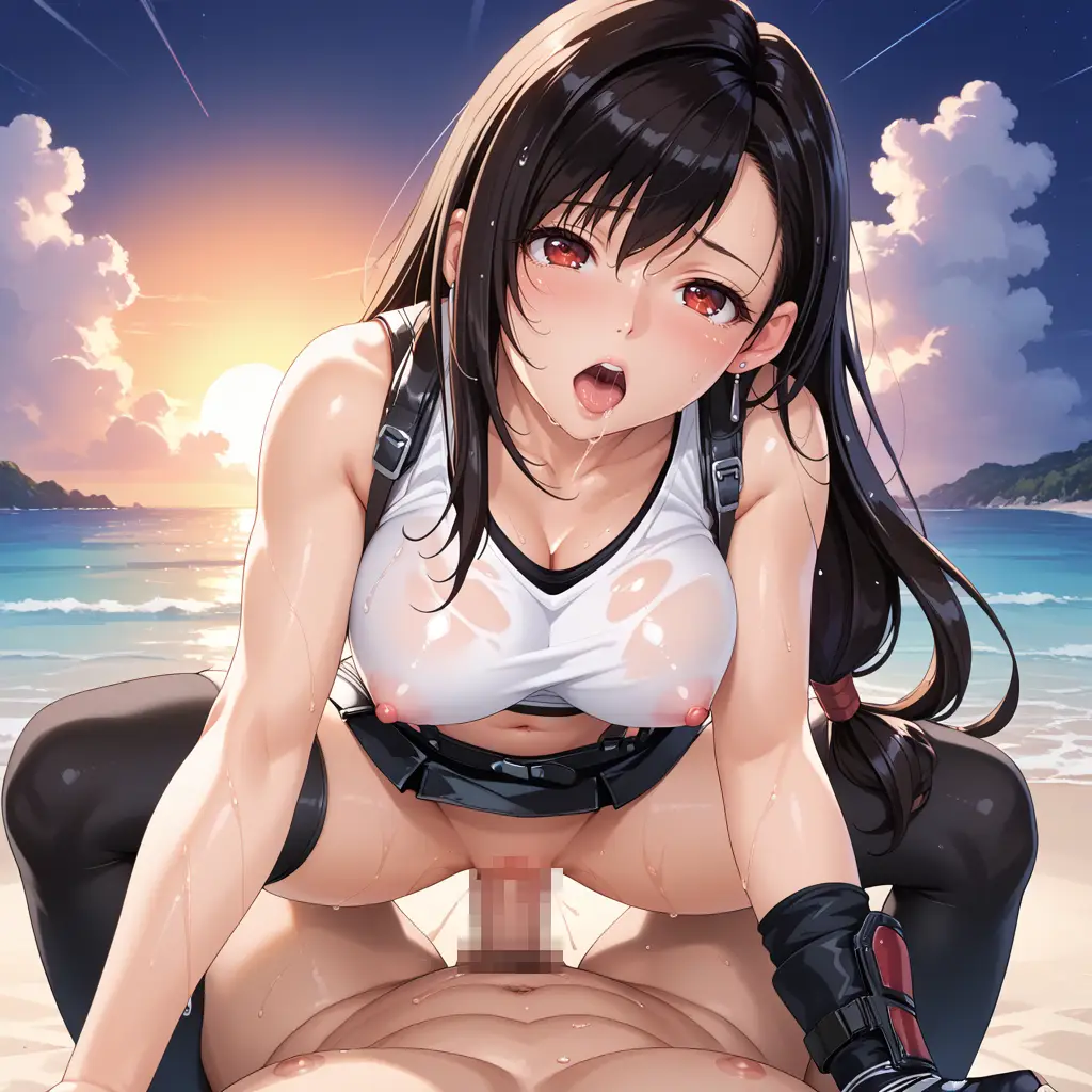 ファイナルファンタジーのティファの色々なセックスのAIエロ画像9枚目