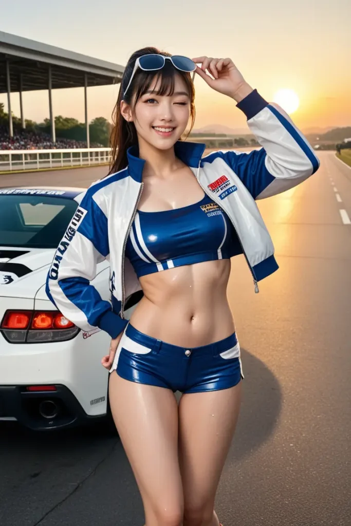 レースクイーンのお姉さんのヌードグラビアAIエロ画像22枚目