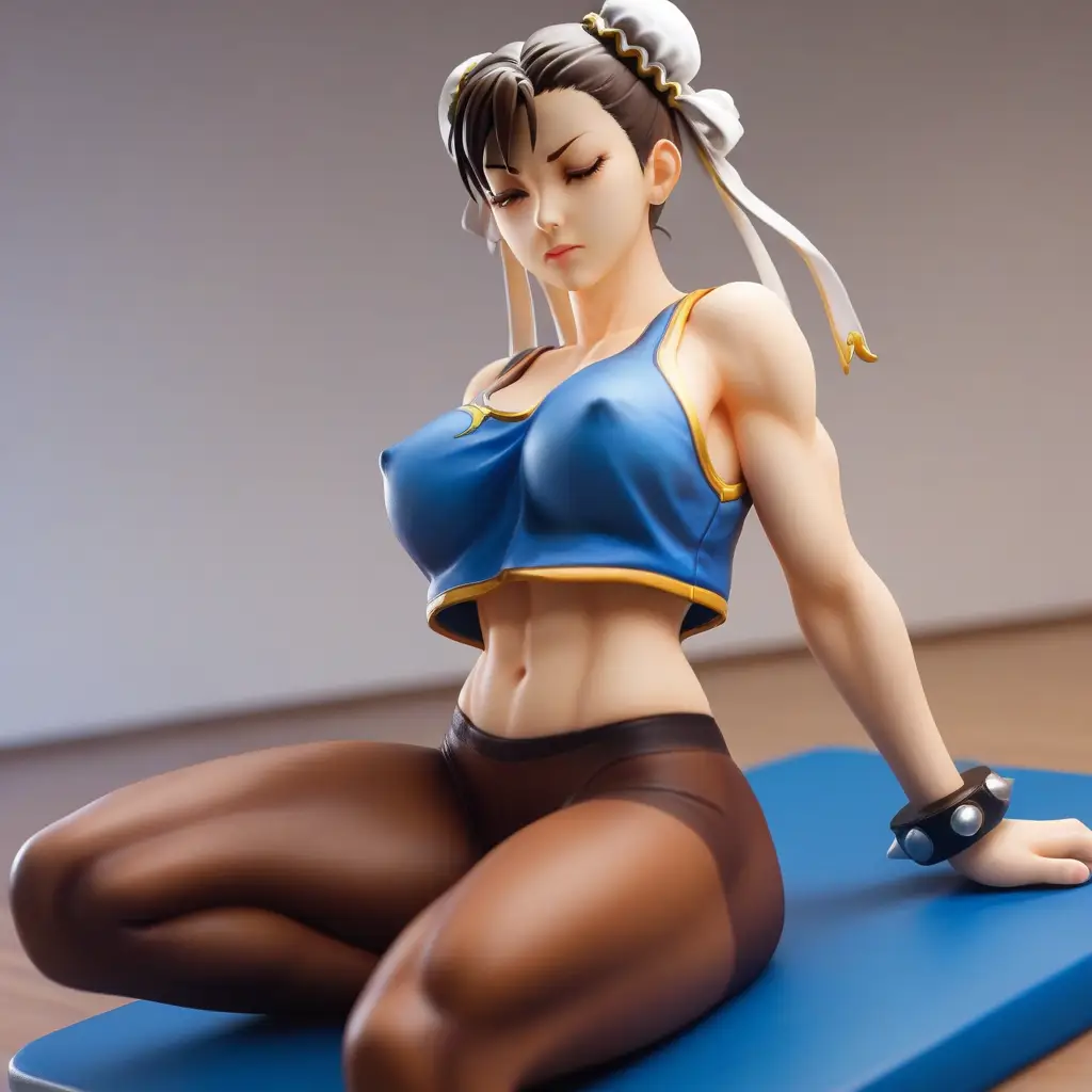 春麗のエッチなグラビアフィギュアが見れるAIエロ画像1枚目