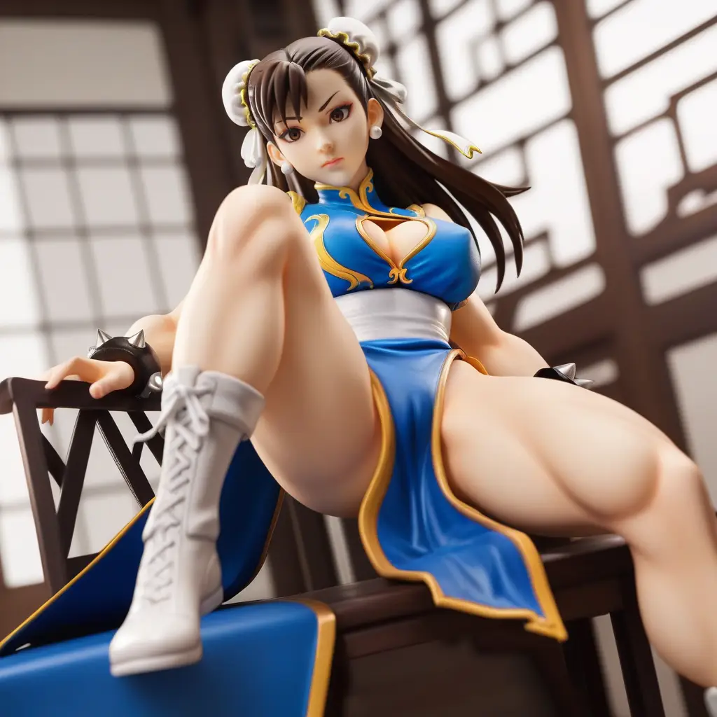 春麗のエッチなグラビアフィギュアが見れるAIエロ画像5枚目