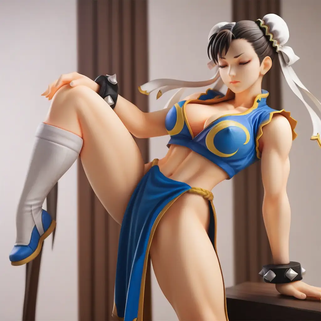 春麗のエッチなグラビアフィギュアが見れるAIエロ画像8枚目