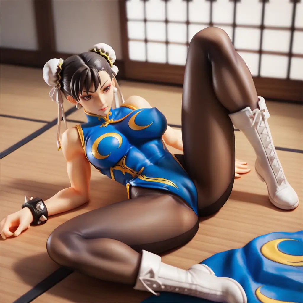 春麗のエッチなグラビアフィギュアが見れるAIエロ画像10枚目