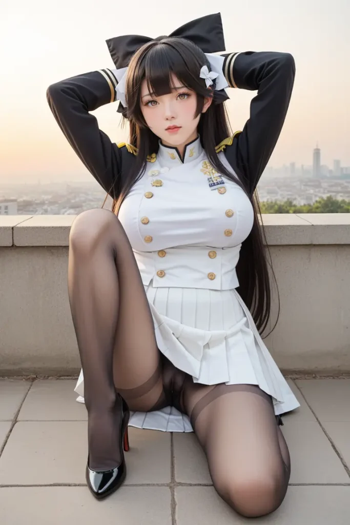 アズールレーン高雄のコスプレイヤーのヌードグラビアAIエロ画像33枚目