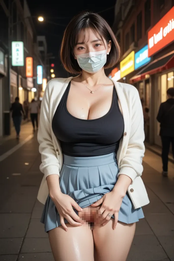 マスク美女がおまんこくぱぁするAIエロ画像41枚目