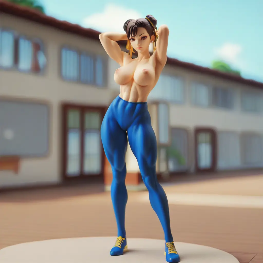 春麗のエッチなグラビアフィギュアが見れるAIエロ画像48枚目