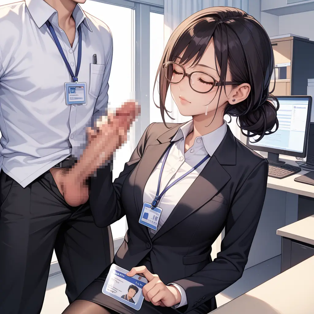 巨乳OLが手コキでザーメン搾り取るAIエロ画像45枚目