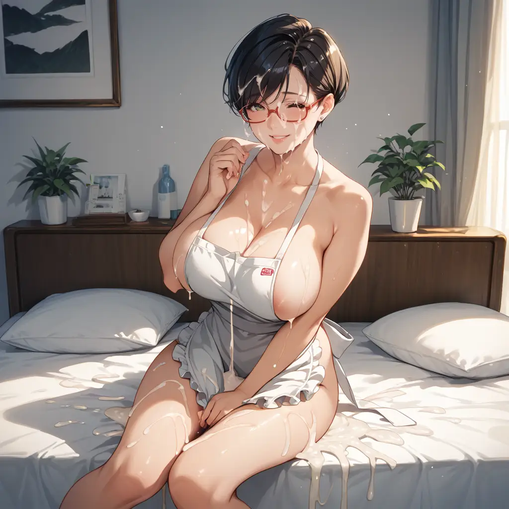 巨乳の人妻にザーメンぶっかけるAIエロ画像62枚目