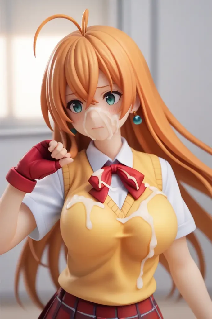 一騎当千の孫策伯符のフィギュアにザーメンぶっかけるエロ画像18枚目