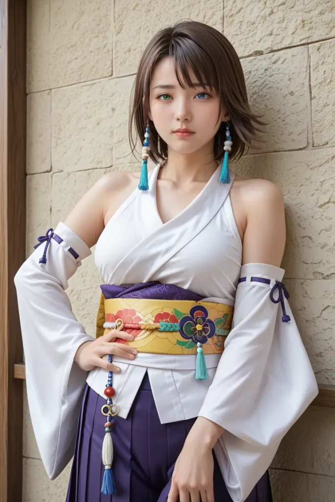 ファイナルファンタジーのユーナのエッチなグラビアエロ画像5枚目