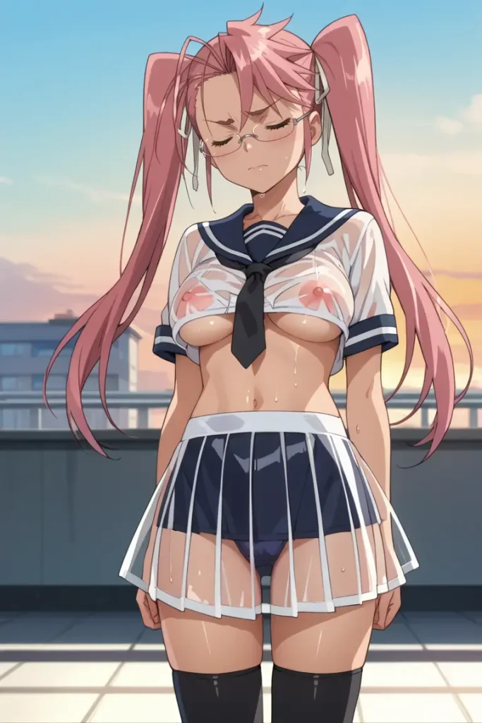学園黙示録 HIGHSCHOOL OF THE DEADの高城沙耶がエッチなコスを着るエロ画像7枚目