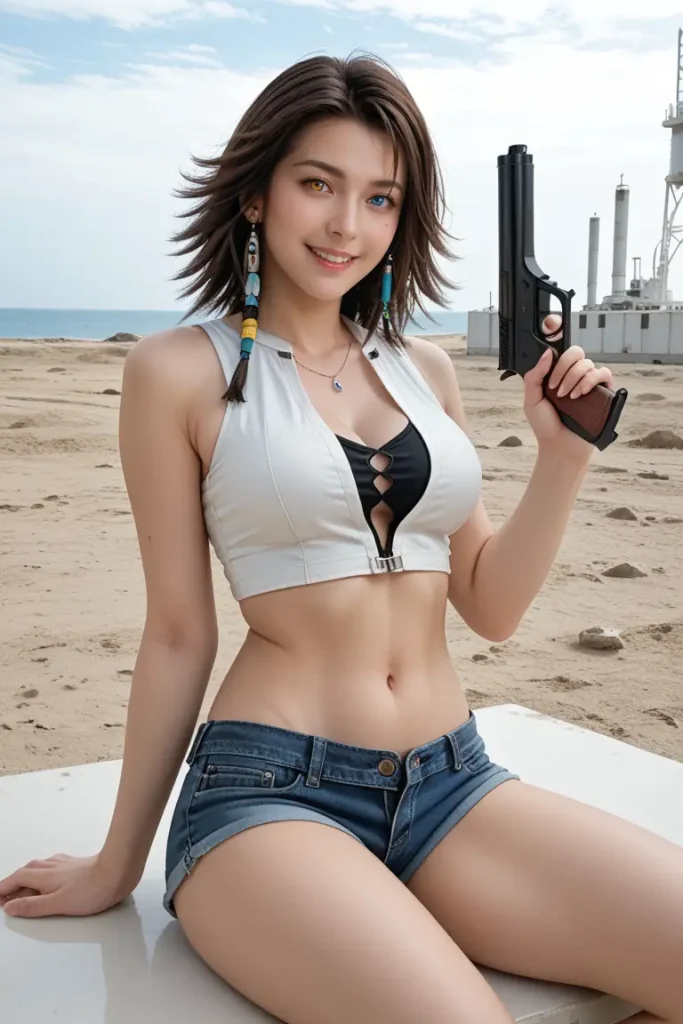 ファイナルファンタジーのユーナのエッチなグラビアエロ画像9枚目