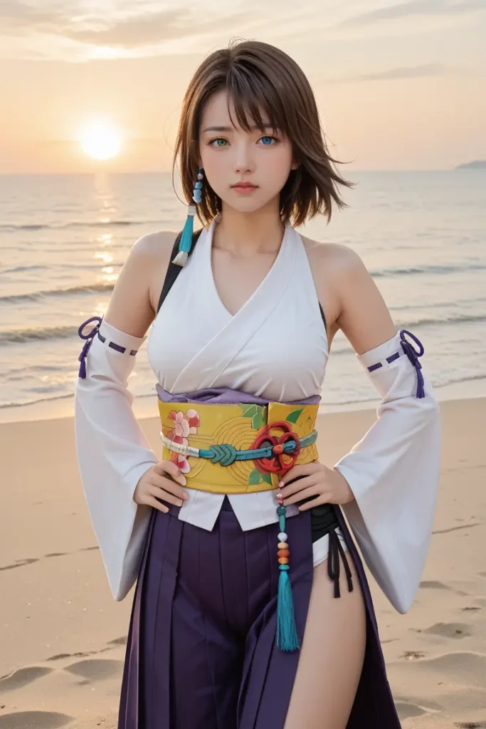 ファイナルファンタジーのユーナのエッチなグラビアエロ画像12枚目