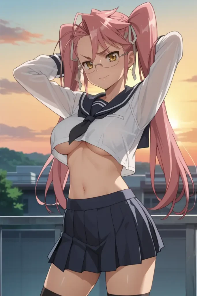 学園黙示録 HIGHSCHOOL OF THE DEADの高城沙耶がエッチなコスを着るエロ画像147枚目