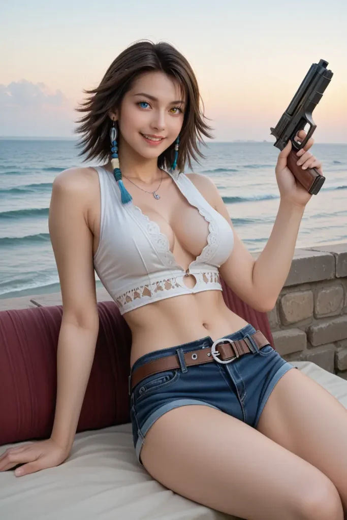 ファイナルファンタジーのユーナのエッチなグラビアエロ画像16枚目