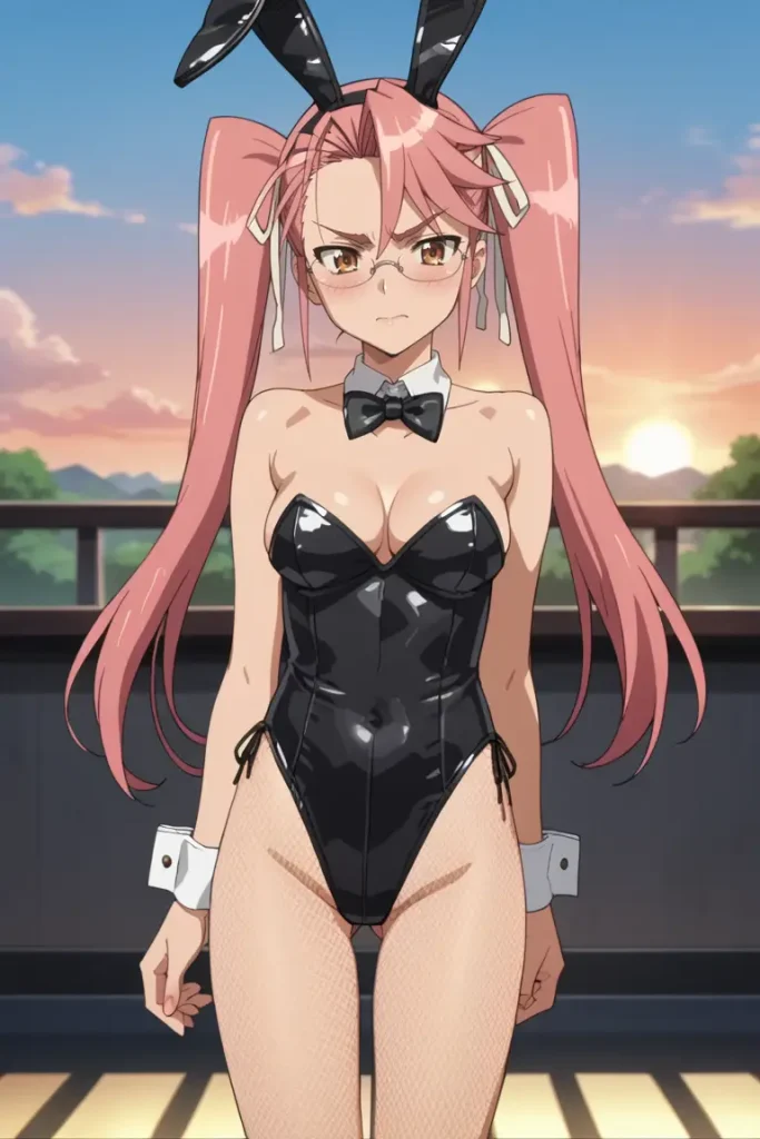 学園黙示録 HIGHSCHOOL OF THE DEADの高城沙耶がエッチなコスを着るエロ画像47枚目