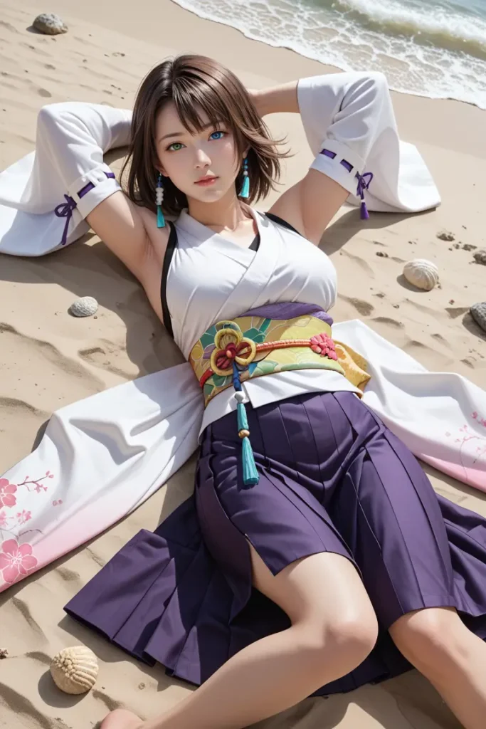 ファイナルファンタジーのユーナのエッチなグラビアエロ画像48枚目