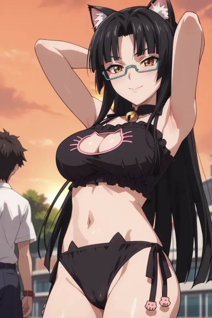 ハイスクールD×Dの真羅椿姫がエッチなコスチュームを着るエロ画像53枚目
