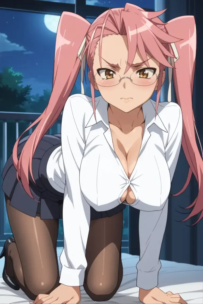 学園黙示録 HIGHSCHOOL OF THE DEADの高城沙耶がエッチなコスを着るエロ画像63枚目
