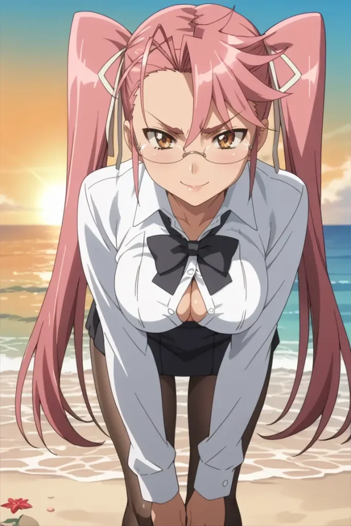 学園黙示録 HIGHSCHOOL OF THE DEADの高城沙耶がエッチなコスを着るエロ画像65枚目
