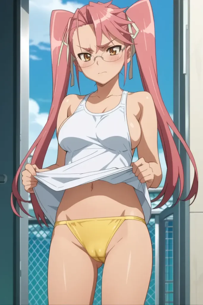 学園黙示録 HIGHSCHOOL OF THE DEADの高城沙耶がエッチなコスを着るエロ画像74枚目