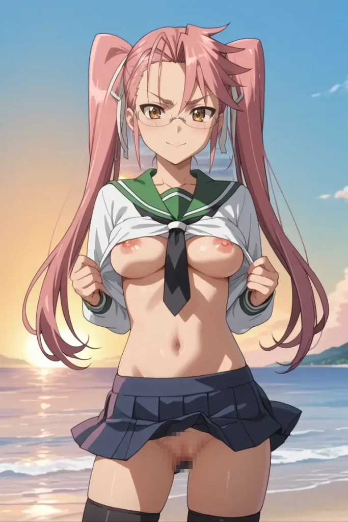 学園黙示録 HIGHSCHOOL OF THE DEADの高城沙耶がエッチなコスを着るエロ画像83枚目