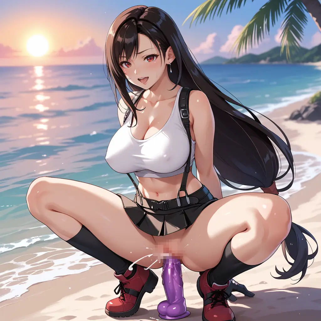 ファイナルファンタジーのティファがディルドオナニーするエロ画像38枚目