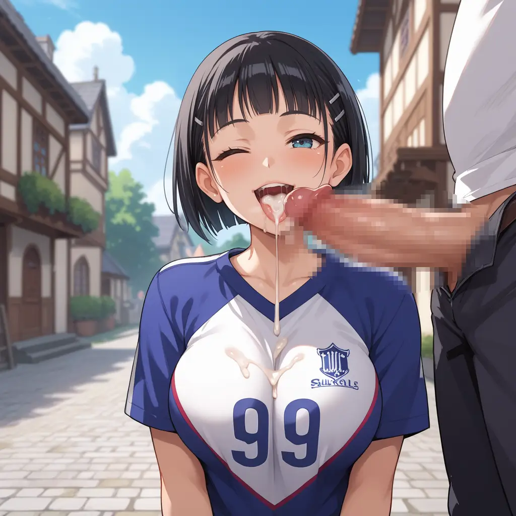 ソードアートオンラインの桐ヶ谷直葉がフェラチオするエロ画像34枚目