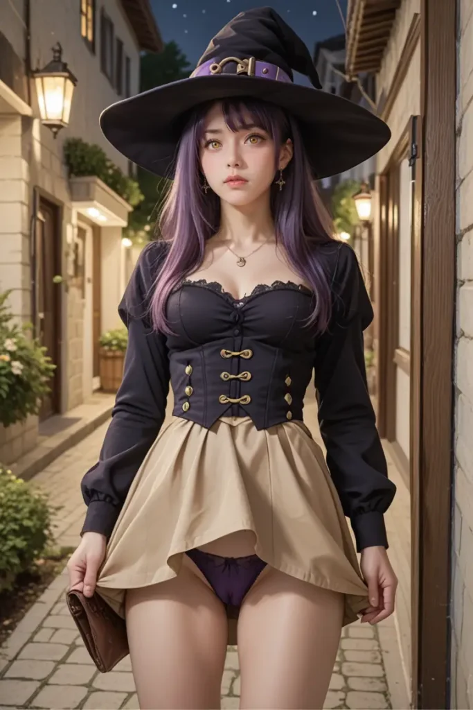 ゴブリンスレイヤーの魔女コスプレイヤーのパンチラエロ画像2枚目